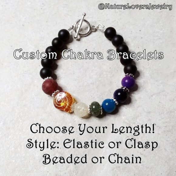 Custom Orders for Chakra Bracelets - Your Length + Style + Closures + Colors! - Picture 6 of 16